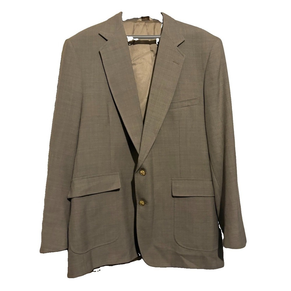 Vintage Dobbshire Mens Blazer 48L Gold Buttons USA Tailored Sport Coat